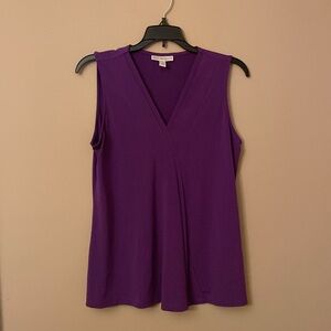 purple sleeveless blouse - size medium